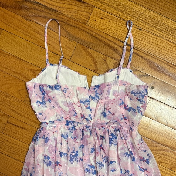 Lulu's Pink and Blue Floral Maxi Dress - Picture 8 of 8
